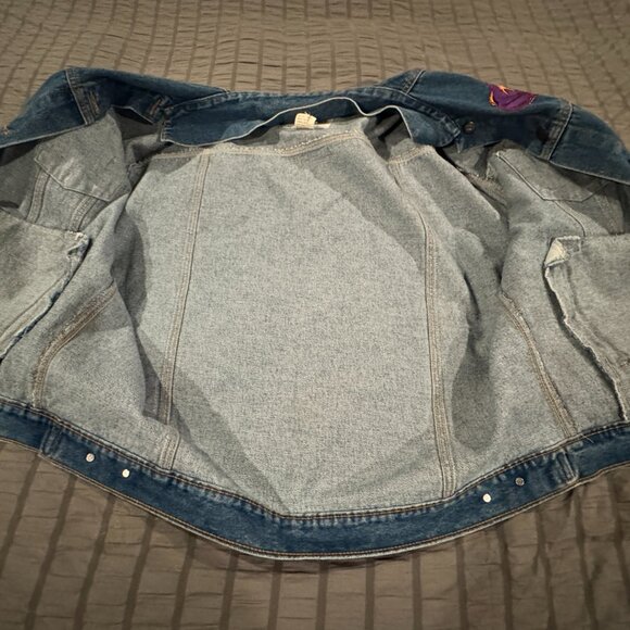 Venezia Jean Jacket size 14 / 16 asian design patches like new women - I1297 - Picture 12 of 13